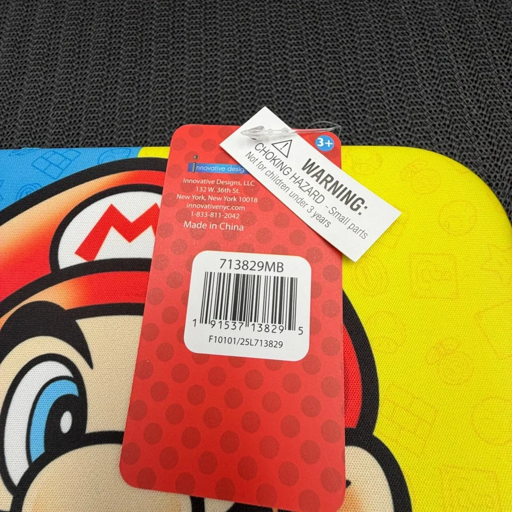 Nintendo Super Mario Hard Shell Pencil Case Blue Yellow Innovative Designs NWT